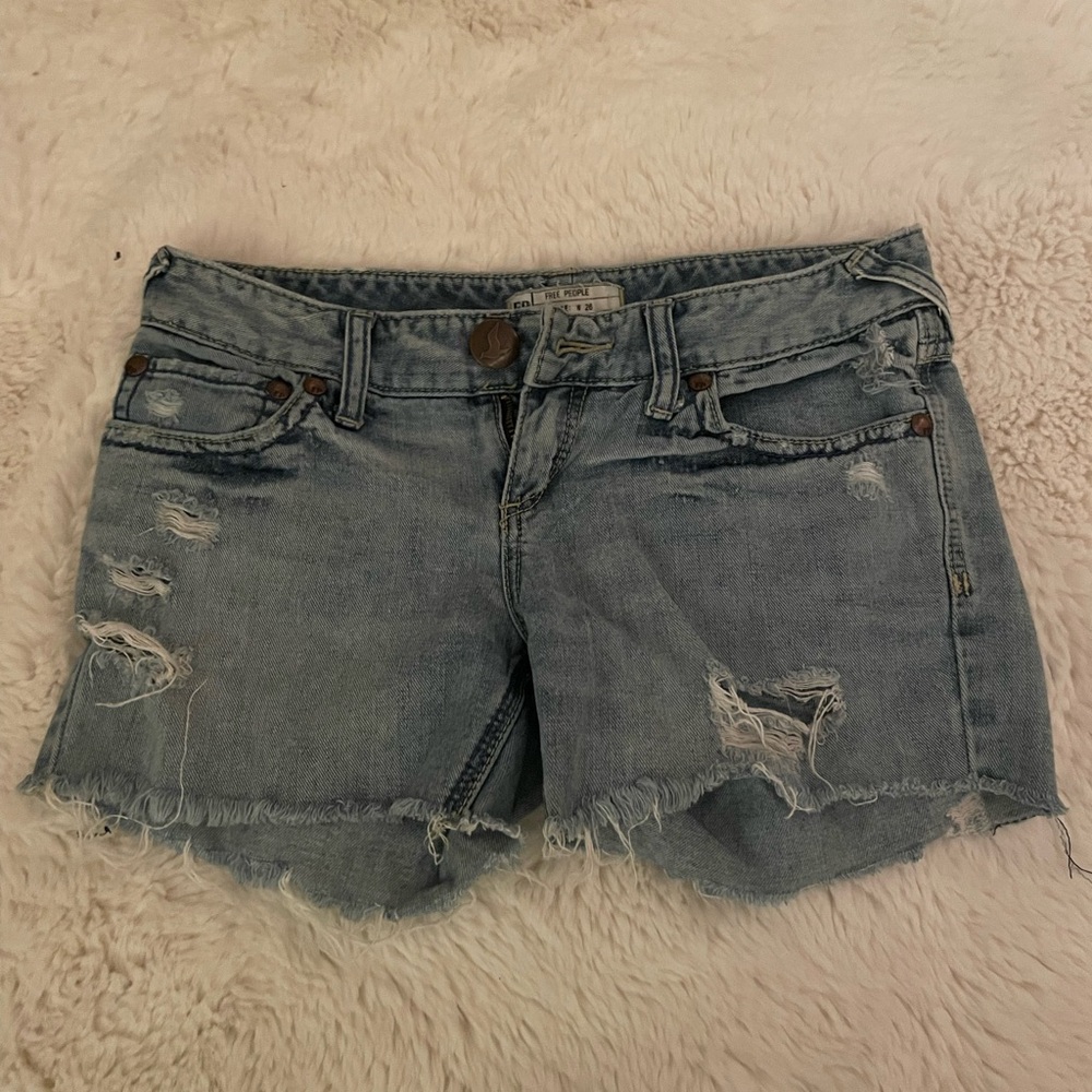 Free people denim shorts